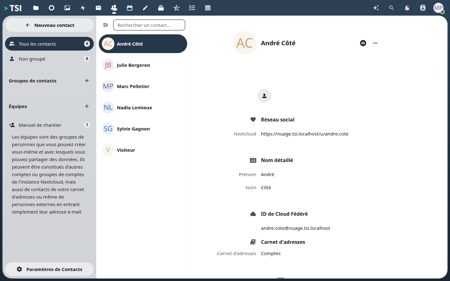 The shared address book